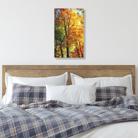 Autumn Trees Stretched Canvas Print (Insitu (Slaapkamer))