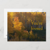 Autumn Trees Thanksgiving Dinner Invitation Uitnodiging Briefkaart (Voorkant / Achterkant)