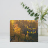 Autumn Trees Thanksgiving Dinner Invitation Uitnodiging Briefkaart (Staand voorkant)