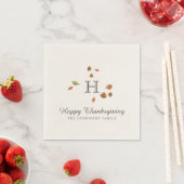 Autumn Trees Thanksgiving Monogram Servet (Insitu)