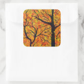 Autumn Trees Vierkante Sticker (Tas)