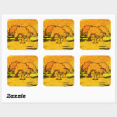 AUTUMN TREES VIERKANTE STICKER (Vel)