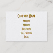 AUTUMN TREES VISITEKAARTJE (Achterkant)