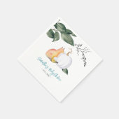 Autumn Tropical Fox and White Pumpkin Napkins Servet (Hoek)
