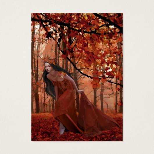 Autumn Tryst Gift Label Visitekaartjes (Voorkant)