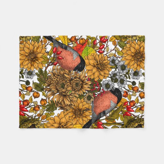 Autumn tuin 1 fleece deken (Voorkant (Horizontaal))