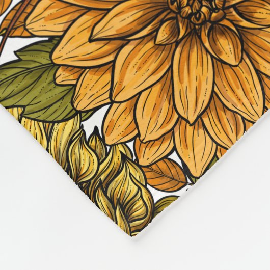 Autumn tuin 1 fleece deken (Hoek)