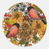 Autumn tuin 1 ronde sticker (Voorkant)