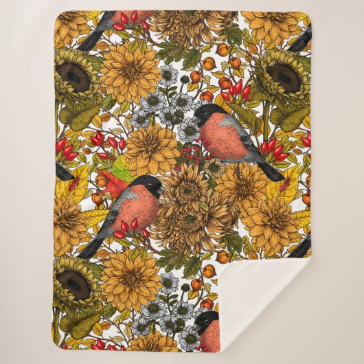 Autumn tuin 1 sherpa deken (Voorkant)