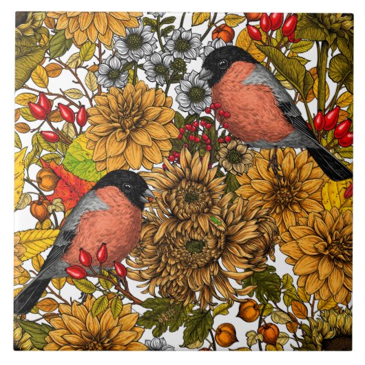 Autumn tuin 1 tegeltje (Voorkant)