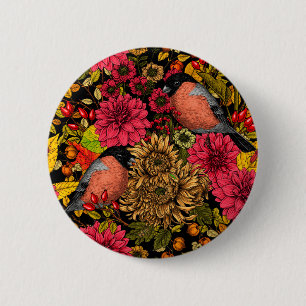 Autumn tuin 2 ronde button 5,7 cm