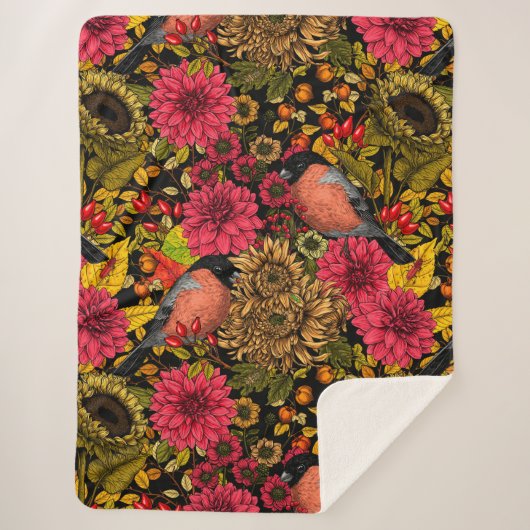 Autumn tuin 2 sherpa deken (Voorkant)