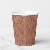 Autumn Twig Square Papieren Bekers (Links)