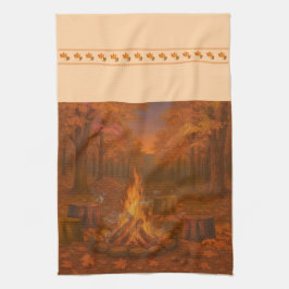 Autumn Twilight Bonfire Kitchen Towels Theedoek