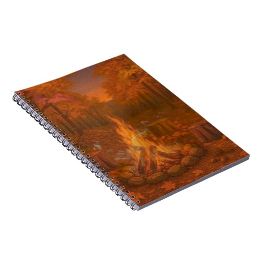 Autumn Twilight Bonfire Notitieboek (Rechterzijde)
