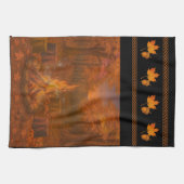 Autumn Twilight Bonfire Wide Border Kitchen Towels Theedoek (Horizontaal)