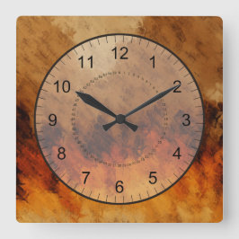 Autumn Twilight Vierkante Klok