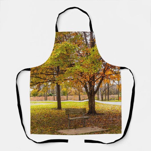 Autumn Uitzicht Bench Schort (Voorkant)
