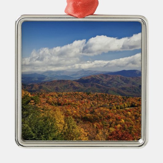 Autumn uitzicht Zuid-Appalachian Mountains Metalen Ornament (Voorkant)