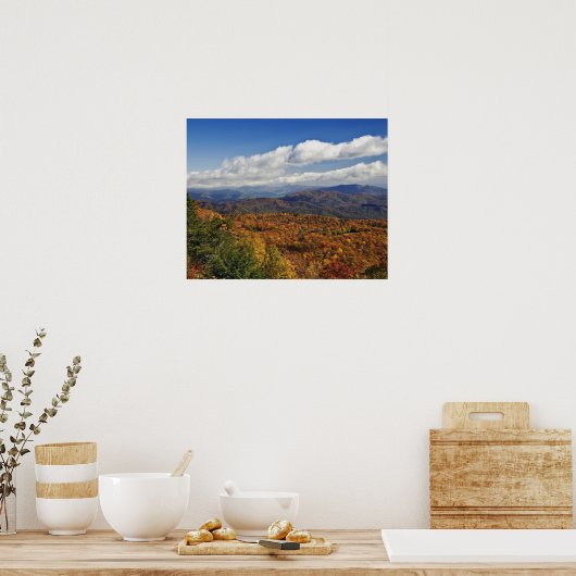 Autumn uitzicht Zuid-Appalachian Mountains Poster (Keuken)