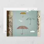 Autumn Umbrellas Briefkaart (Voorkant / Achterkant)