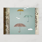Autumn Umbrellas Briefkaart (Voorkant)