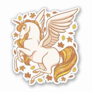 Autumn Unicorn Sticker