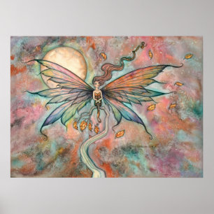 Autumn Upgust Fairy Fantasy Art van Molly Harrison Poster