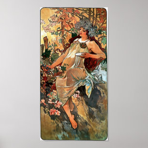 Autumn van Alfons Mucha 1896 Poster