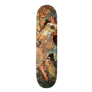 Autumn van Alfons Mucha 1896 Skateboard