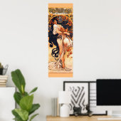 Autumn van Alfons Mucha Poster (Thuiskantoor)