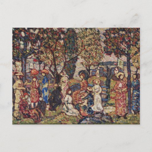 Autumn van Maurice Prendergast,  Kunst Briefkaart (Voorkant)