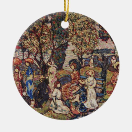 Autumn van Maurice Prendergast, Kunst Keramisch Ornament (Voorkant)