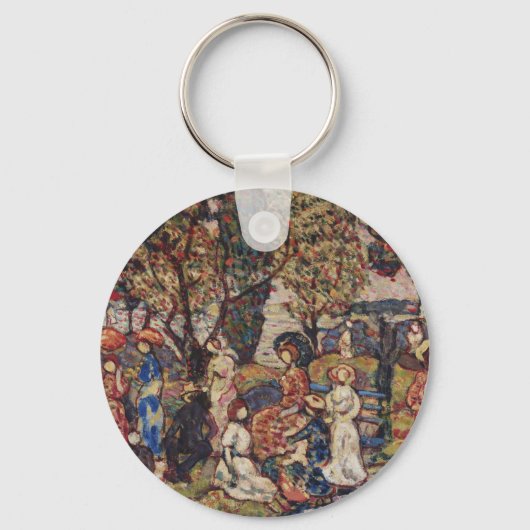 Autumn van Maurice Prendergast,  Kunst Sleutelhanger (Achterkant)