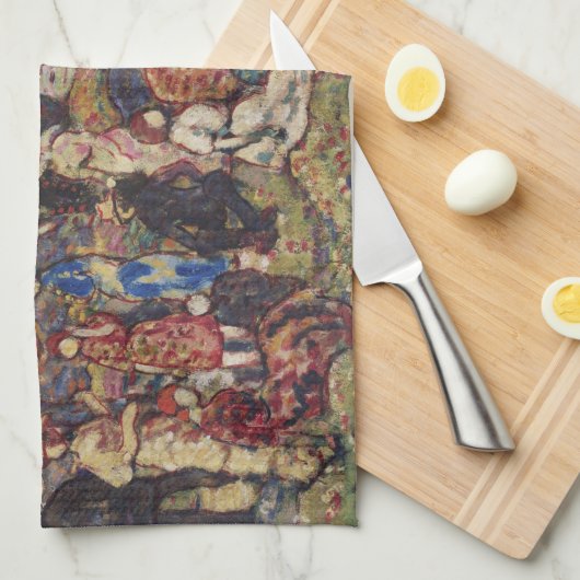 Autumn van Maurice Prendergast,  Kunst Theedoek (Quarter Fold)