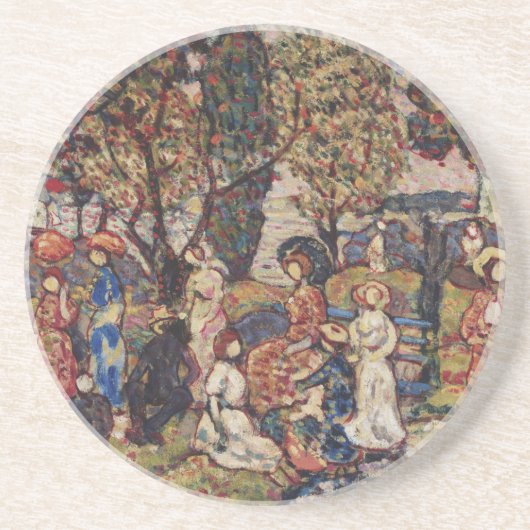 Autumn van Maurice Prendergast,  Kunst Zandsteen Onderzetter (Voorkant)