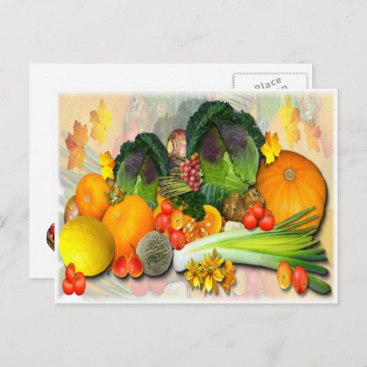 AUTUMN VEGERABLES ~ Briefkaart (Voorkant / Achterkant)