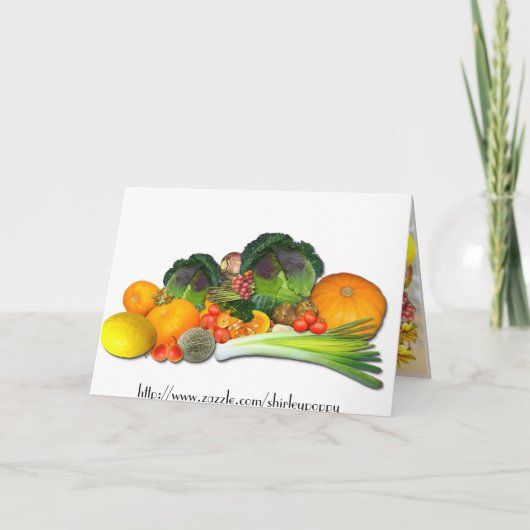 AUTUMN VEGETALES ~ Card (Achterkant)