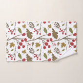 Autumn verlaat holly foliage herfst kleurenpatroon bad handdoek (Handdoek)