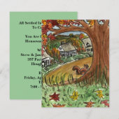 AUTUMN VERLAAT HUISHOUDENDE PARTIJINVITATIE KAART (Voorkant / Achterkant)