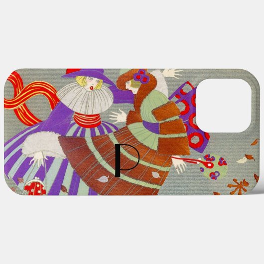 AUTUMN VERLAAT IN DE MONOGRAM VAN DE MODE VAN VENS Case-Mate iPhone CASE (Achterkant (horizontaal))