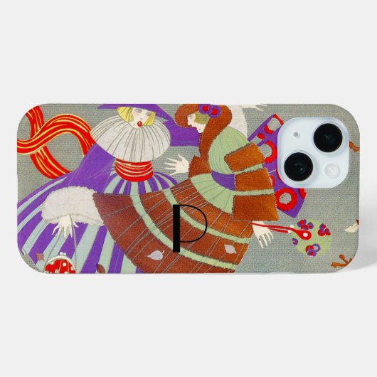 AUTUMN VERLAAT IN DE MONOGRAM VAN DE MODE VAN VENS Case-Mate iPhone CASE (Achterkant (horizontaal))
