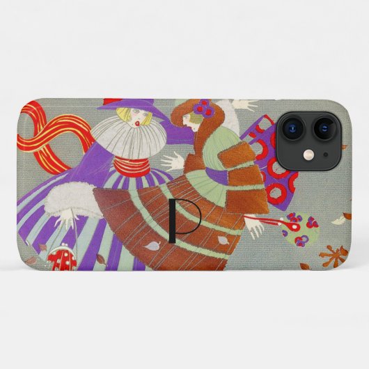 AUTUMN VERLAAT IN DE MONOGRAM VAN DE MODE VAN VENS Case-Mate iPhone CASE (Achterkant (horizontaal))
