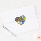 AUTUMN VERLAAT OP EEN UNICORN STALLION, DIE HORSE  HART STICKER (Envelop)