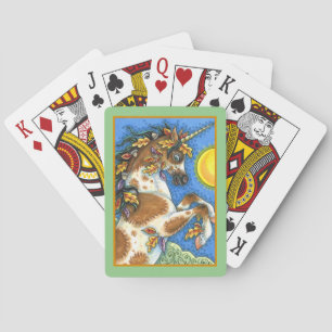 AUTUMN VERLAAT OP EEN UNICORN STALLION, DIE HORSE  POKERKAARTEN