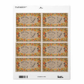 Autumn verlaat roestend script Etiket karton Etike (Full Sheet)