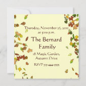 AUTUMN VERLAAT Thanksgiving Dinner Party Kaart (Achterkant)