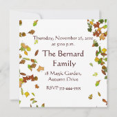 AUTUMN VERLAAT Thanksgiving Dinner Party Kaart (Achterkant)