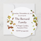 AUTUMN VERLAAT Thanksgiving Dinner Party Kaart (Achterkant)