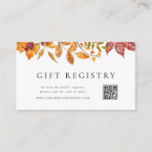 Autumn verlaat Vrijgezellenfeest QR Code Registry Informatiekaartje (Voorkant)